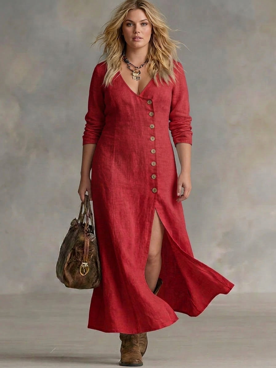 Calla | Knopen Maxi Jurk