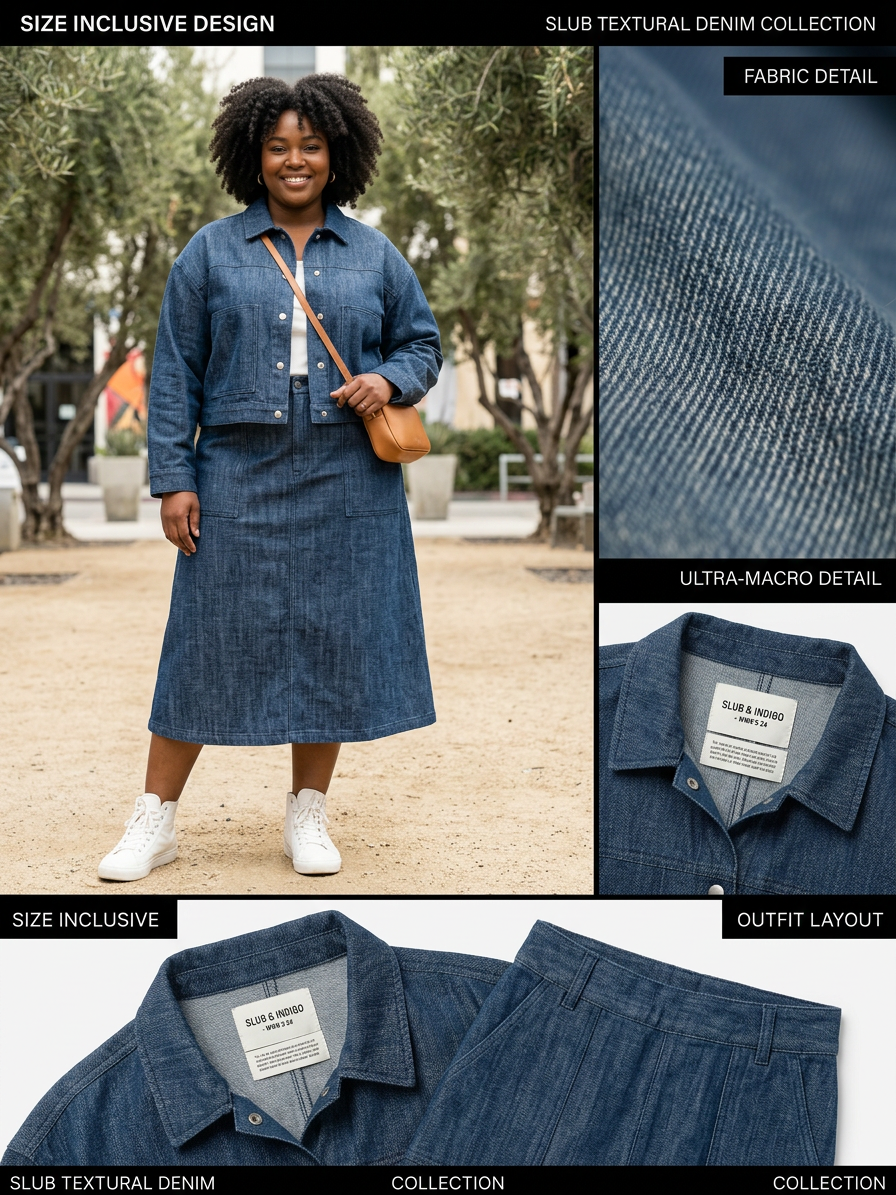 Sasha | Vintage Gewassen Zachte Katoenen Denim Maxi Jurk