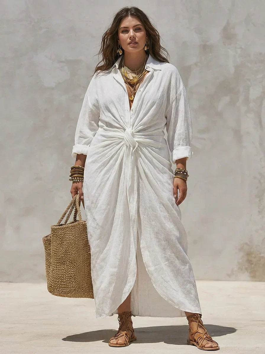 Saskia | Knoop Maxi Jurk