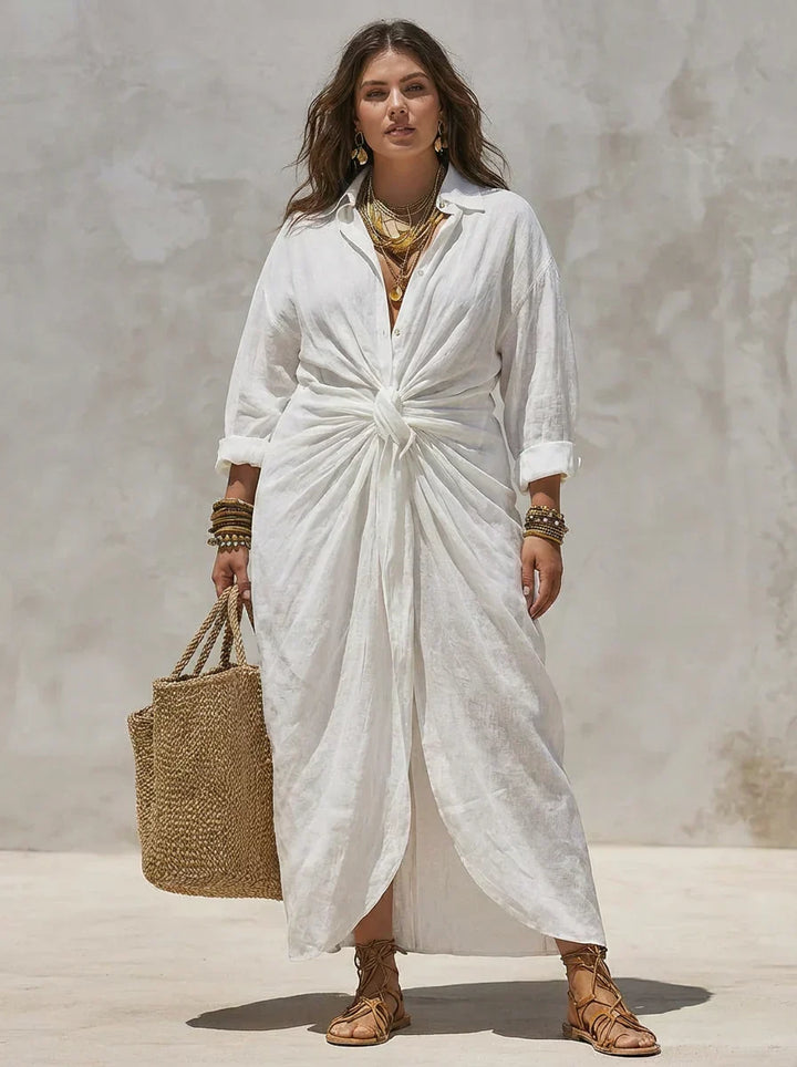Saskia | Knoop Maxi Jurk