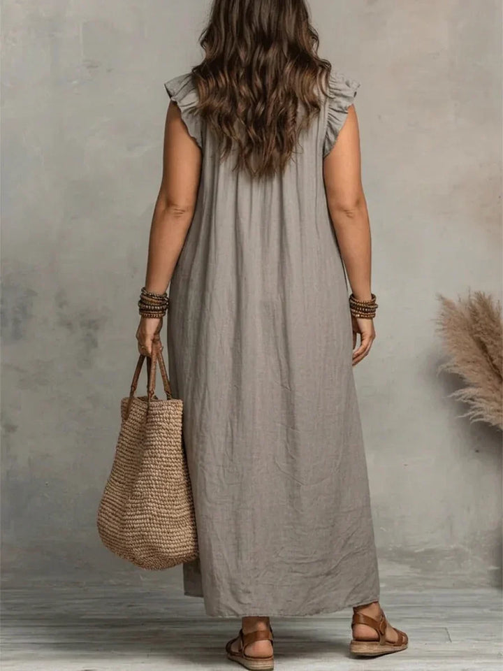 Esmé | Boho Ruffle Maxi Jurk