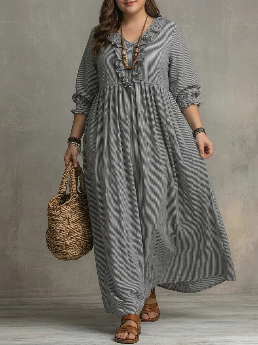 Soraya | Boho Lange Mouwen Maxi Jurk