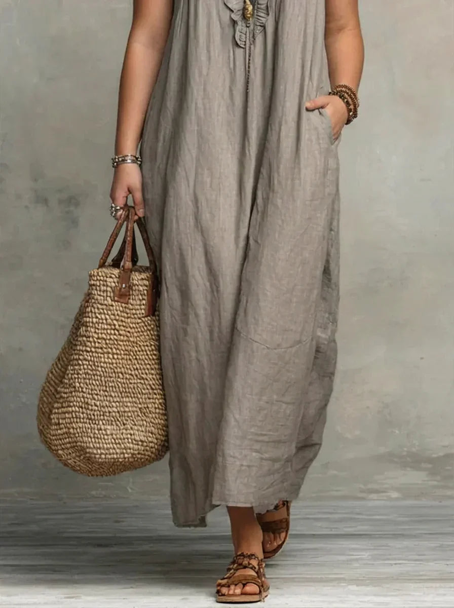 Esmé | Boho Ruffle Maxi Jurk