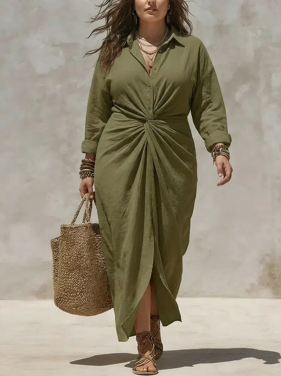 Saskia | Knoop Maxi Jurk