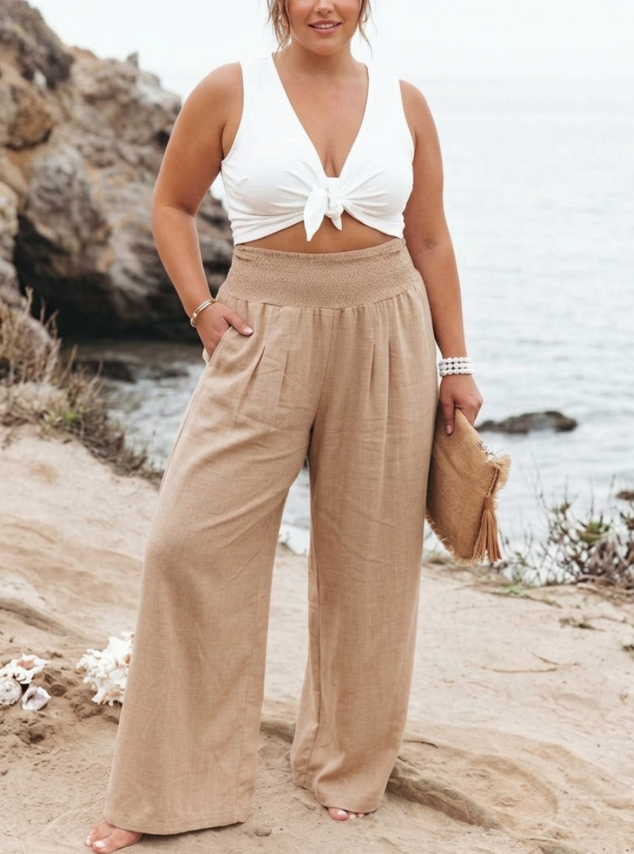 PRIYA – REMI WIDE-LEG LINEN Broeken