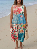 Giselle Patchwork Midi Jurk