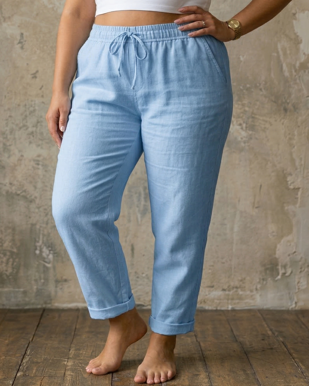 Sorrel | Relaxed Linnen Broek met Touwtjes