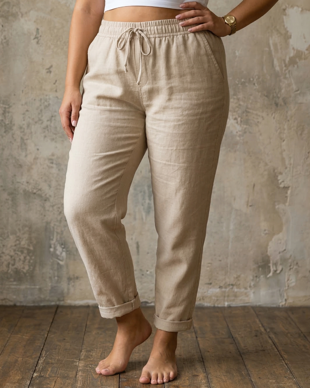 Sorrel | Relaxed Linnen Broek met Touwtjes
