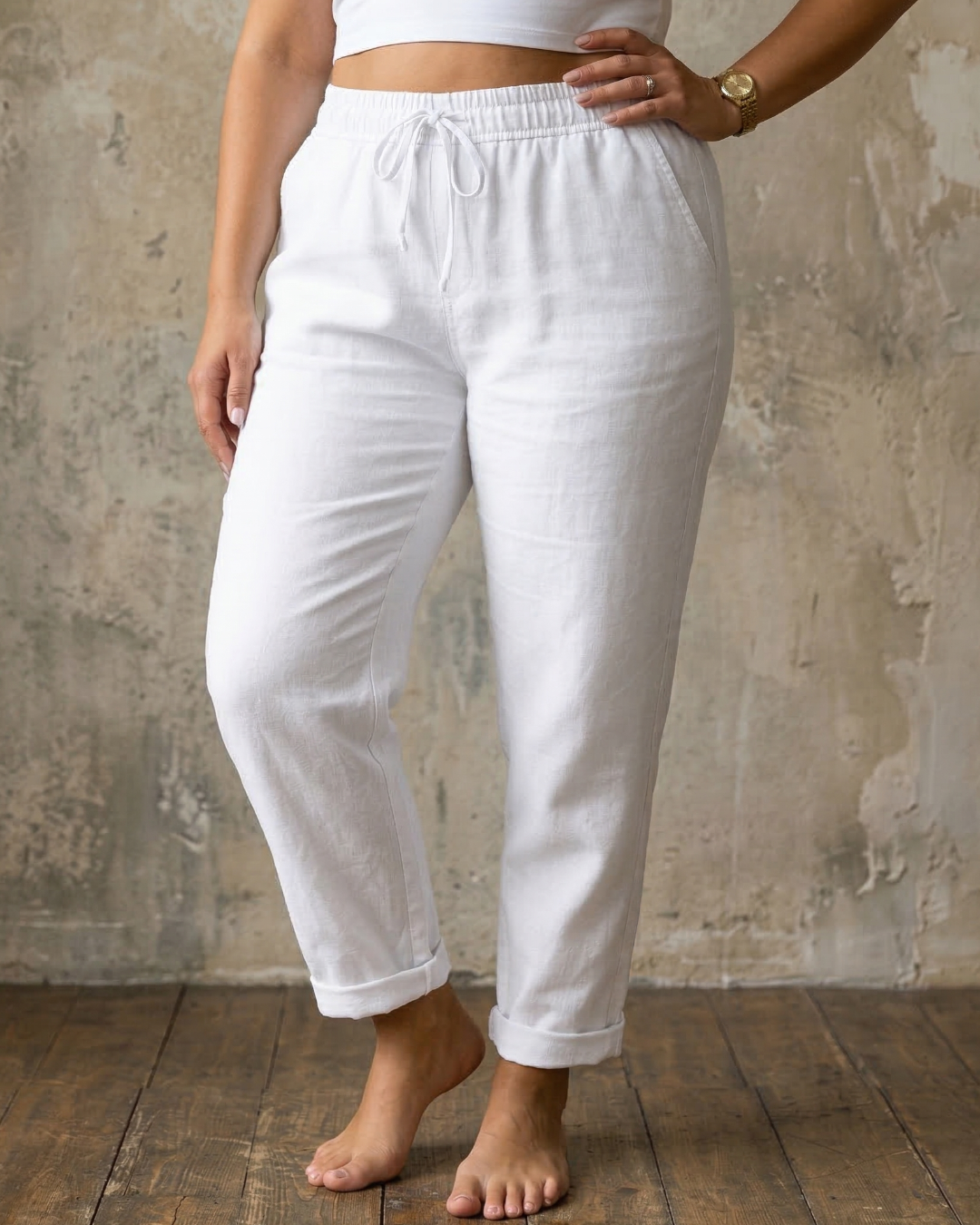 Sorrel | Relaxed Linnen Broek met Touwtjes
