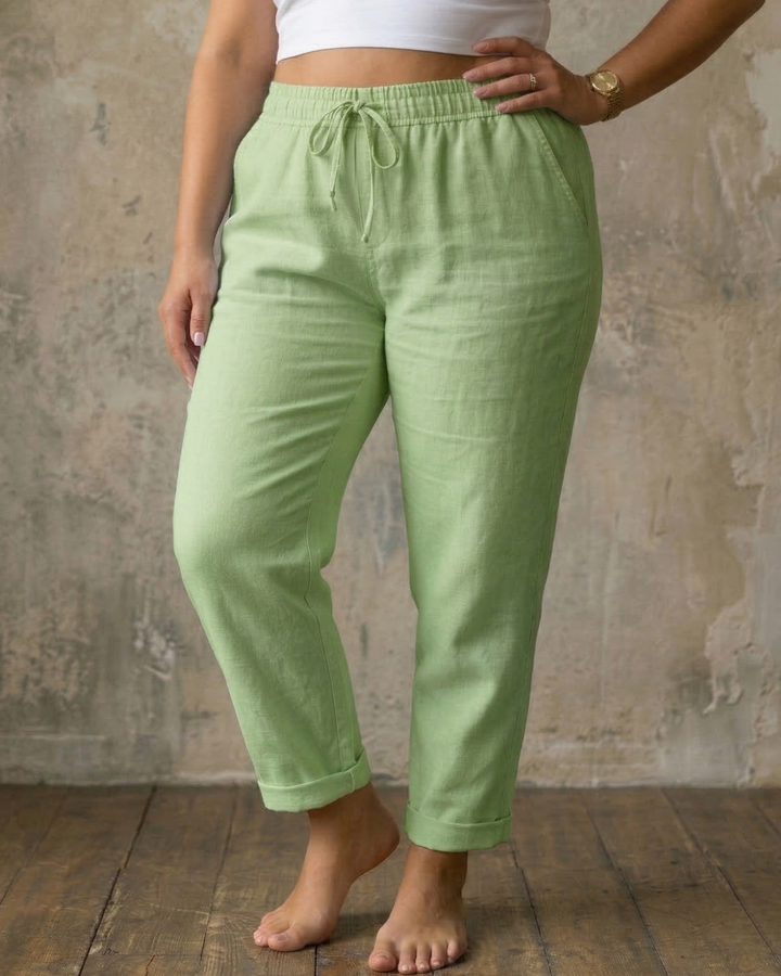 Sorrel | Relaxed Linnen Broek met Touwtjes