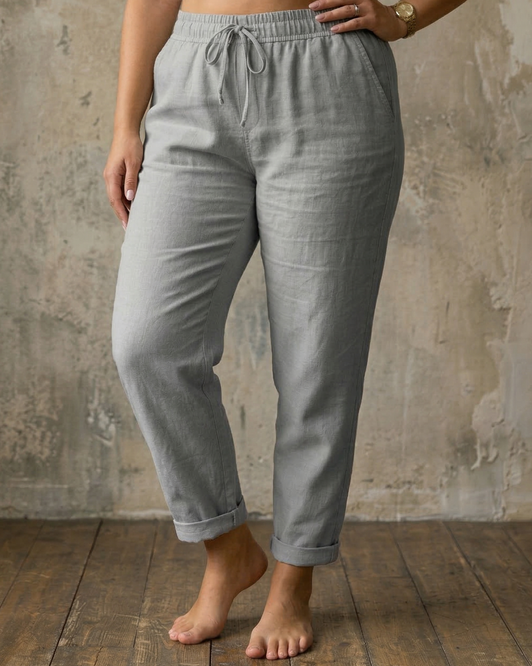 Sorrel | Relaxed Linnen Broek met Touwtjes