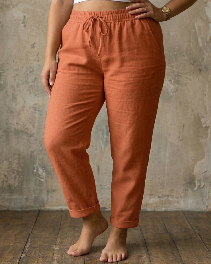 Sorrel | Relaxed Linnen Broek met Touwtjes