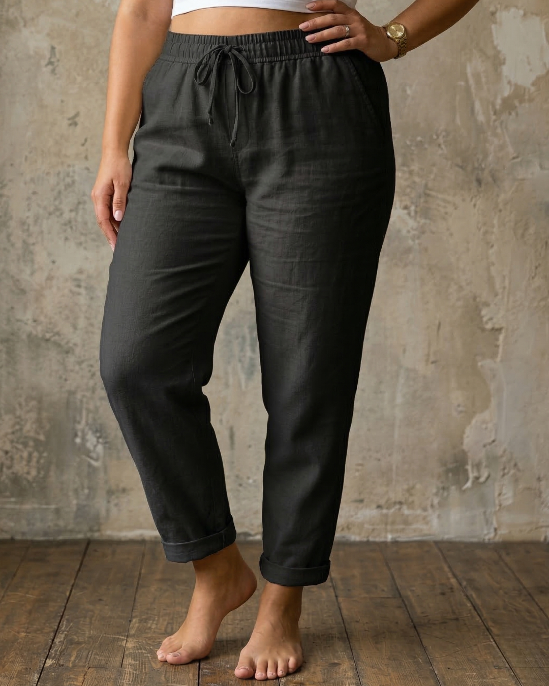 Sorrel | Relaxed Linnen Broek met Touwtjes