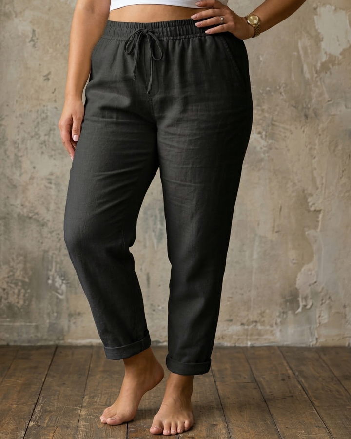 Sorrel | Relaxed Linnen Broek met Touwtjes