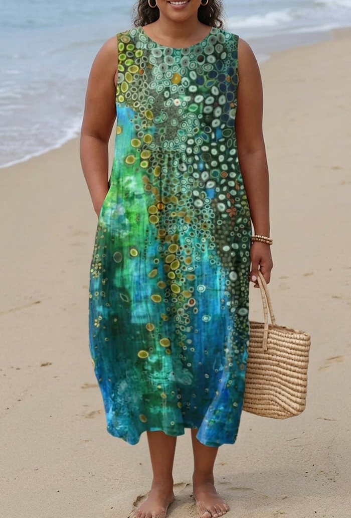 Nessa Reef Midi Jurk