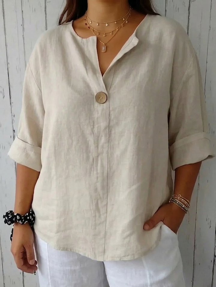 Lucienne - Casual V-Hals Blouse