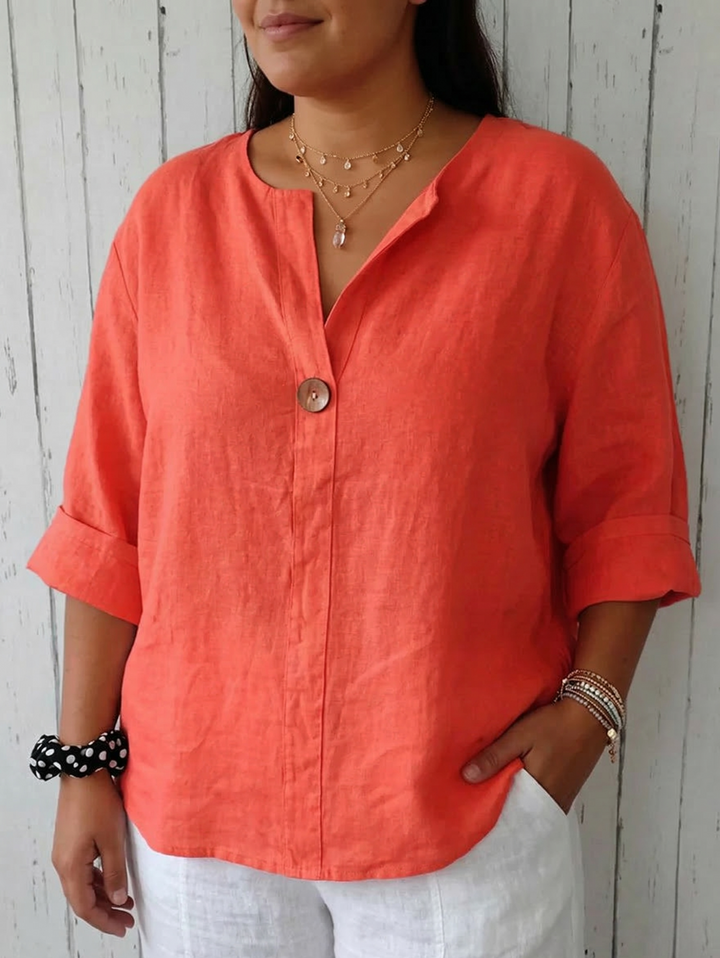 Lucienne - Casual V-Hals Blouse