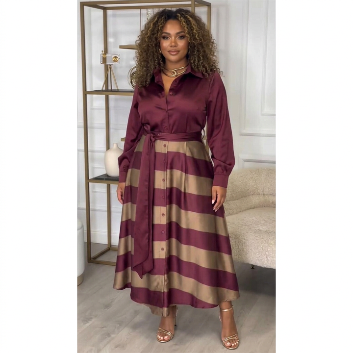 Lara | Gestreepte Maxi Jurk
