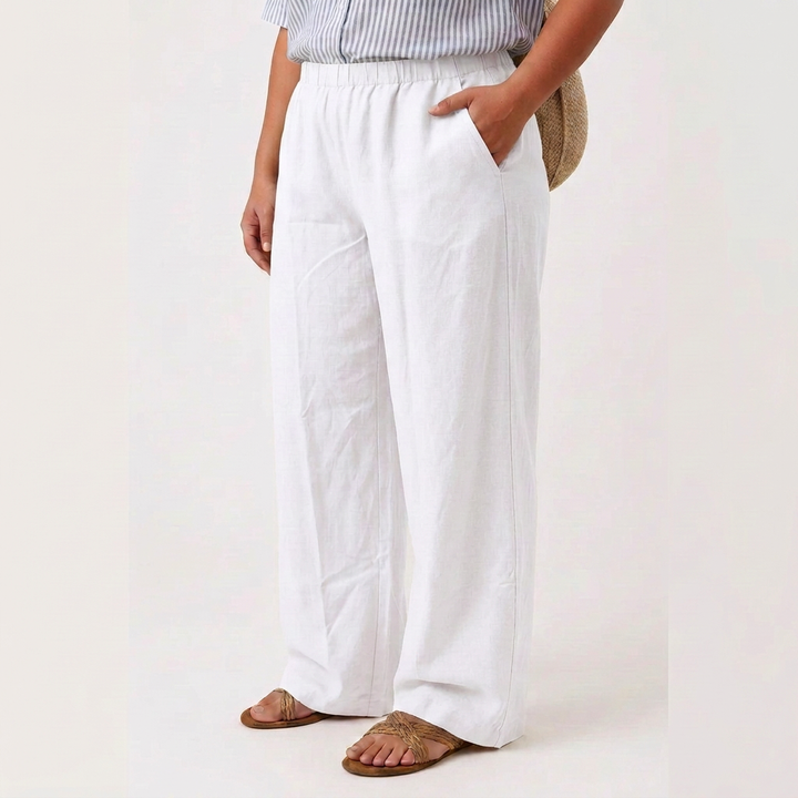 Ingrid | Ontspannen Wijde Pantalon Met Zijzakken