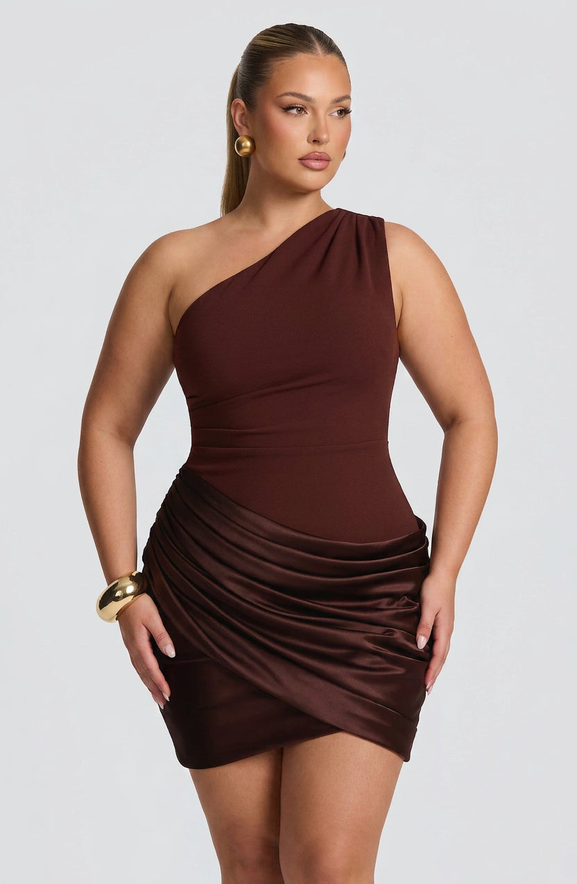 Yara Maxi Jurk - Plum Bruin