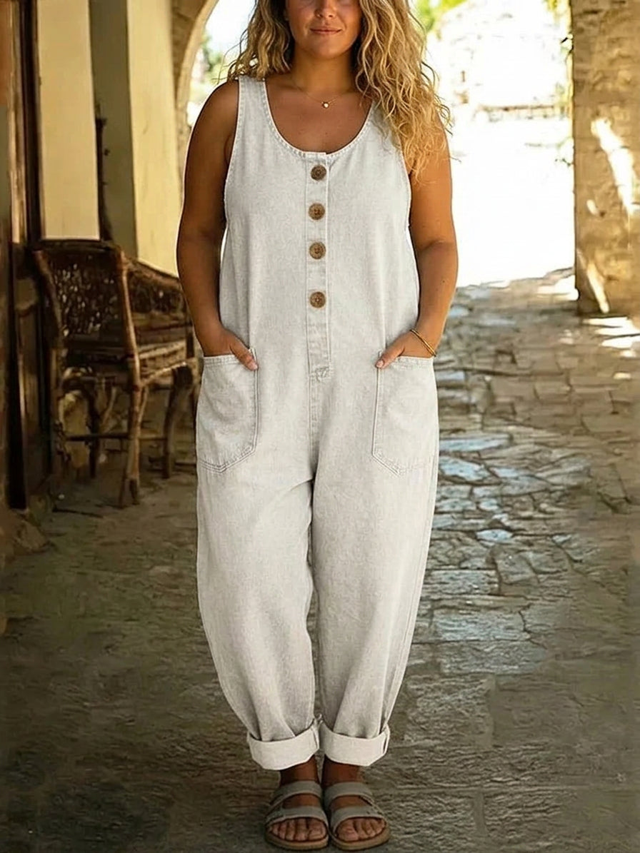 Lior | Vintage Gewassen Katoenen Denim Overalls