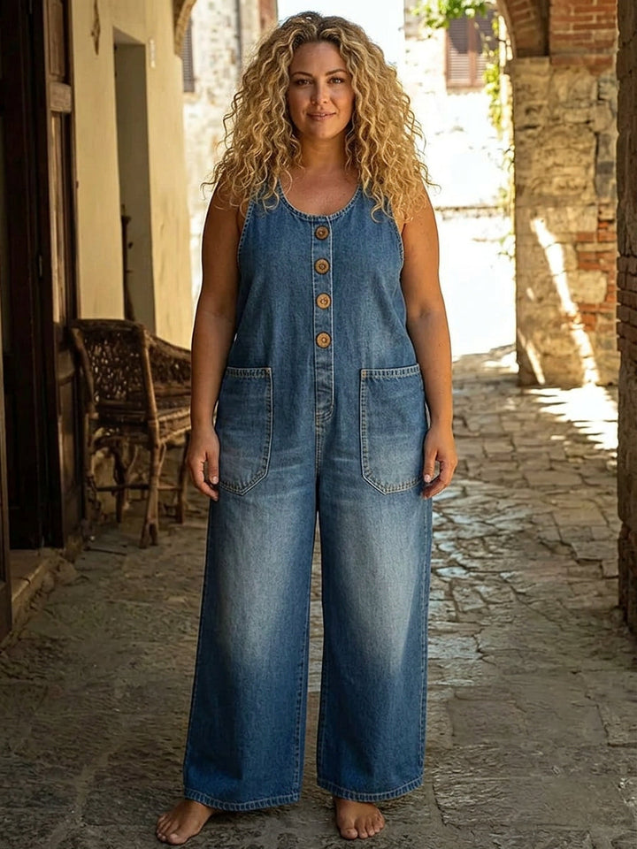 Lior | Vintage Gewassen Katoenen Denim Overalls