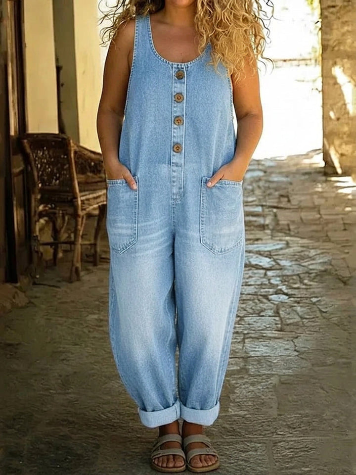 Lior | Vintage Gewassen Katoenen Denim Overalls