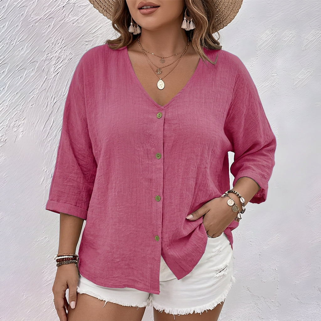 Lottie | Ontspannen Button-Up Blouse