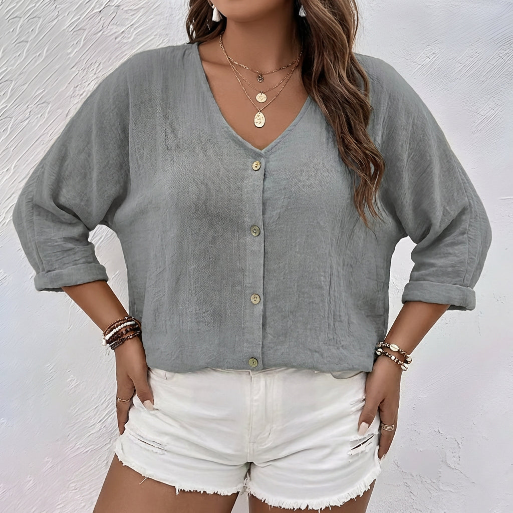 Lottie | Ontspannen Button-Up Blouse