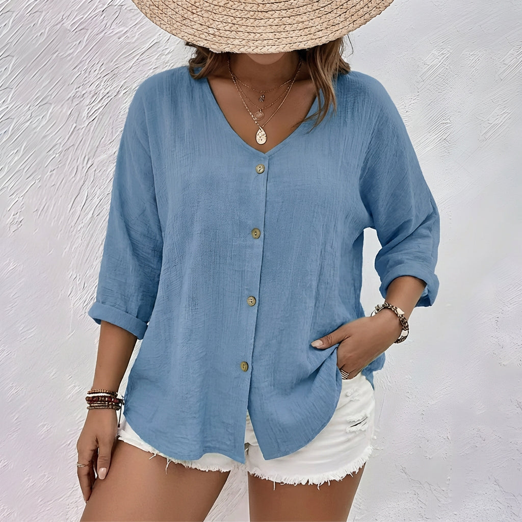 Lottie | Ontspannen Button-Up Blouse