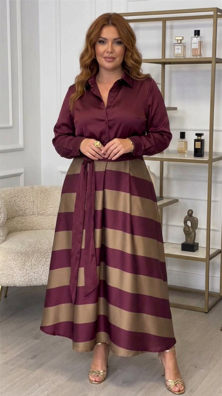 Lara | Gestreepte Maxi Jurk