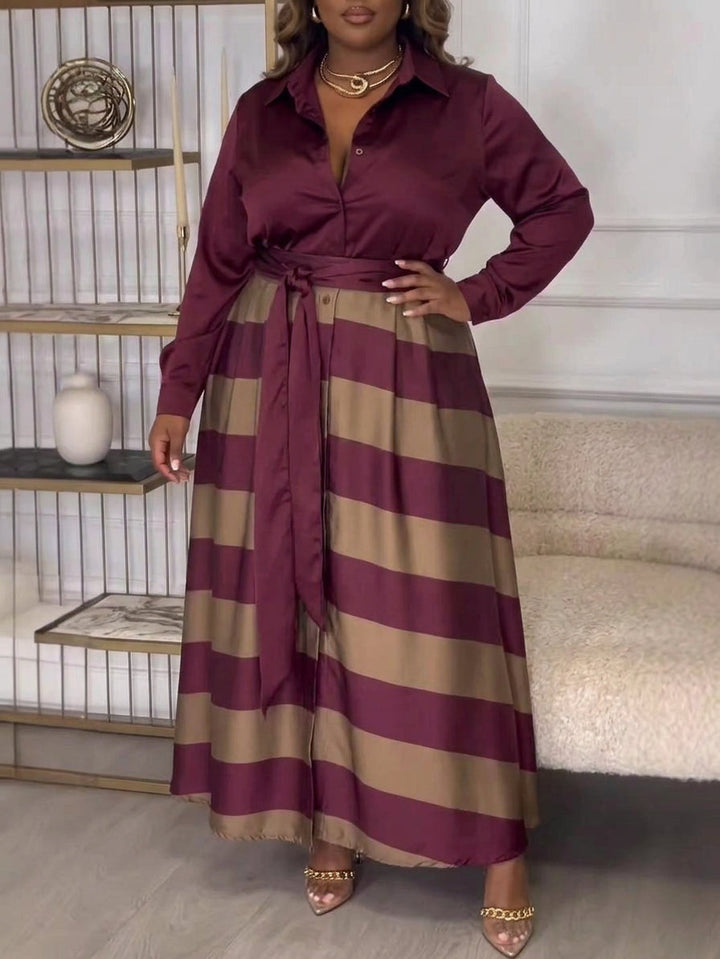 Lara | Gestreepte Maxi Jurk