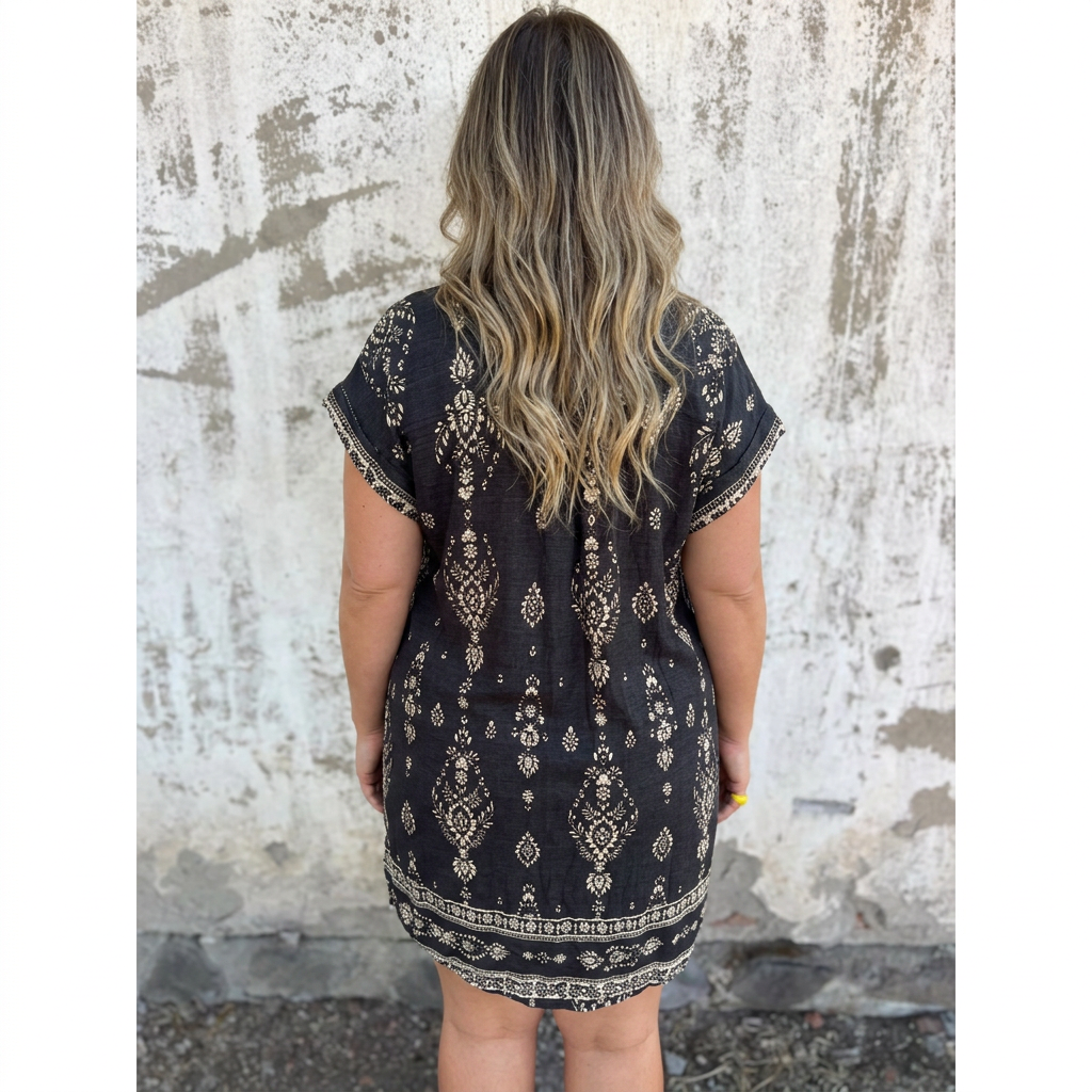Lottie | Boho Jurk Katoen-Linnen