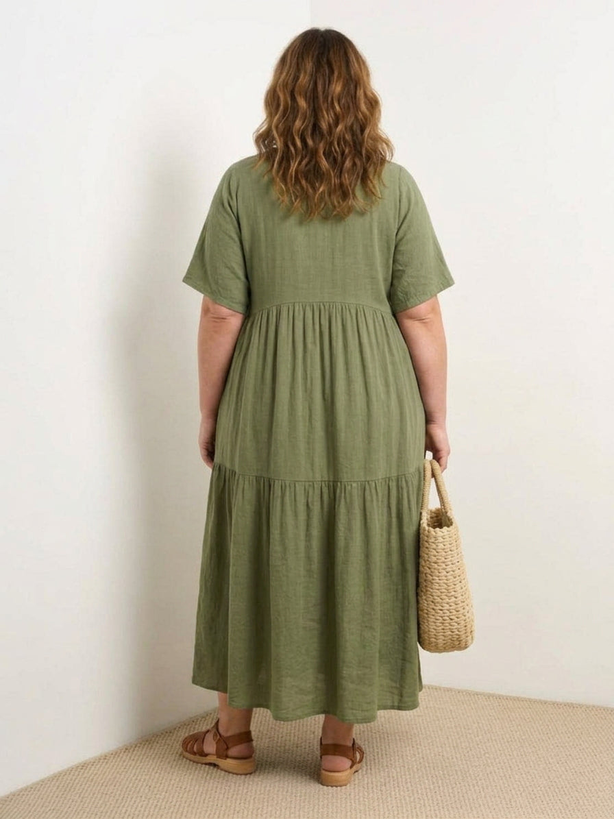 Perdita - V-hals Maxi Jurk