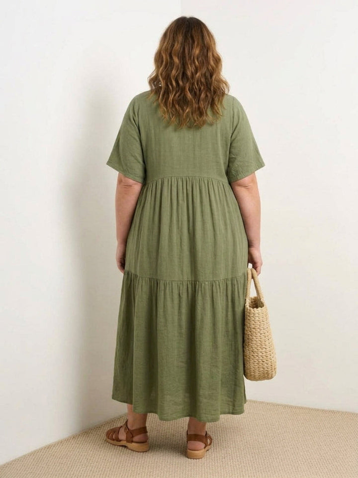Perdita - V-hals Maxi Jurk