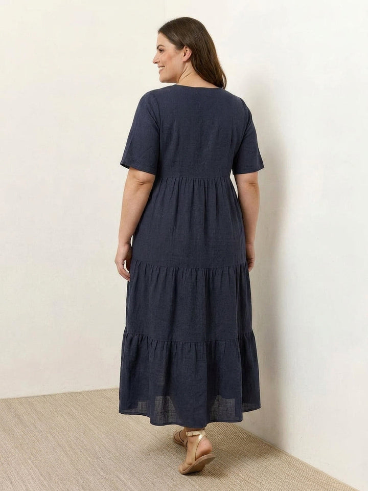 Perdita - V-hals Maxi Jurk