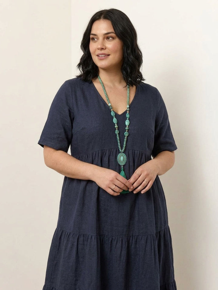 Perdita - V-hals Maxi Jurk