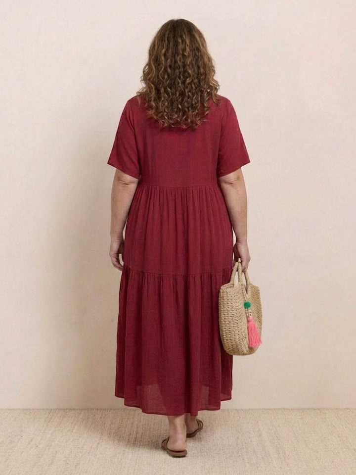 Perdita - V-hals Maxi Jurk