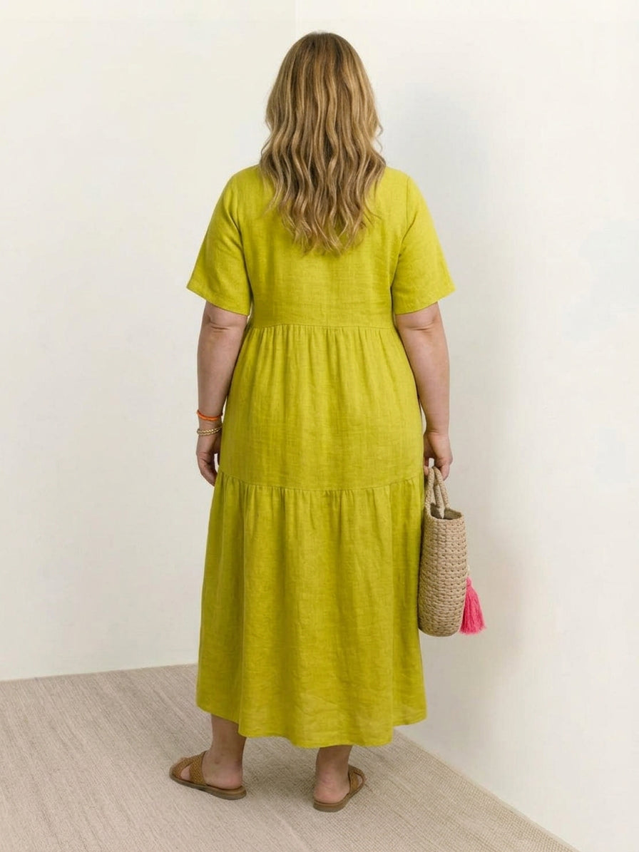 Perdita - V-hals Maxi Jurk