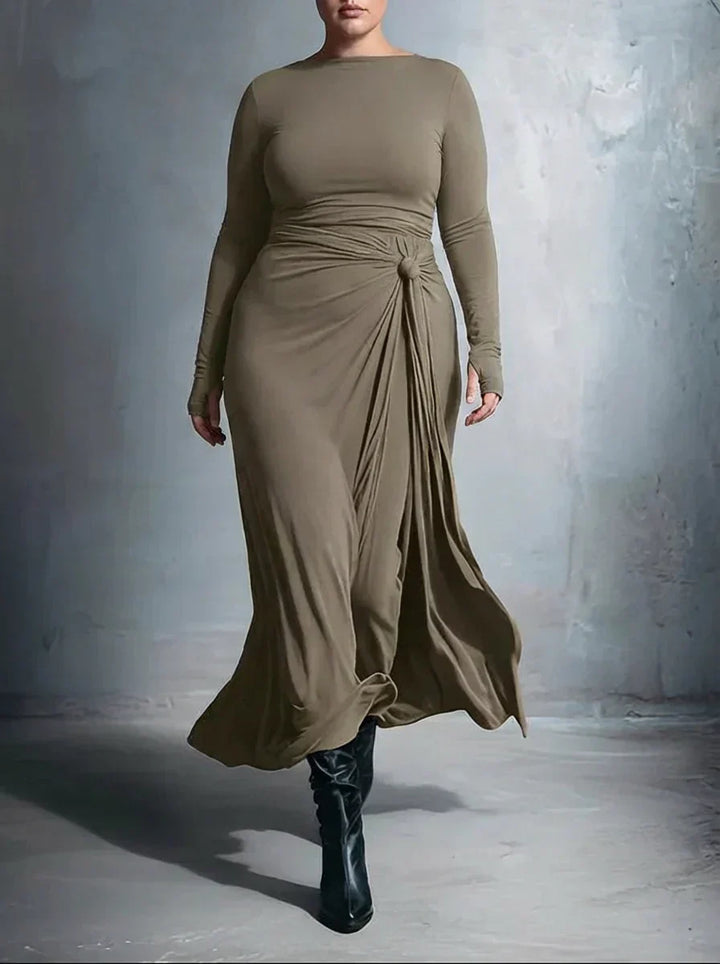 Anaïs ❘ Maxi jurk met zijden knoop