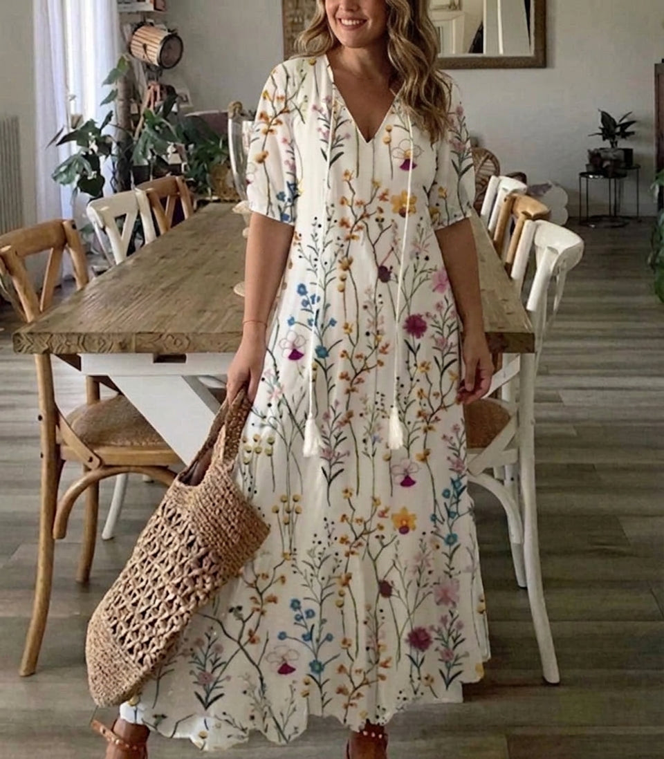 Rosalind - Boho Buikbedekkende Jurk