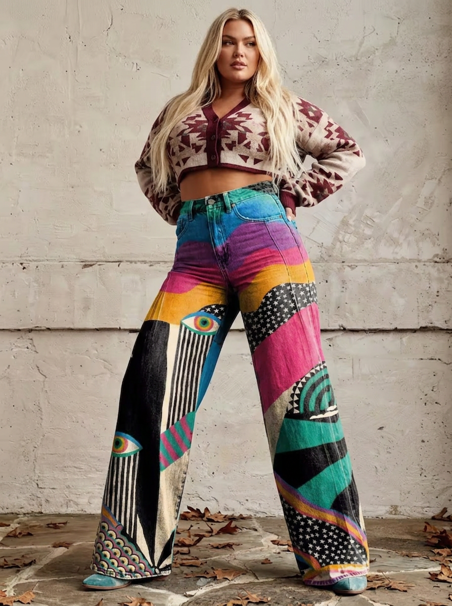 Evadne - Flared Broek Boho Chic