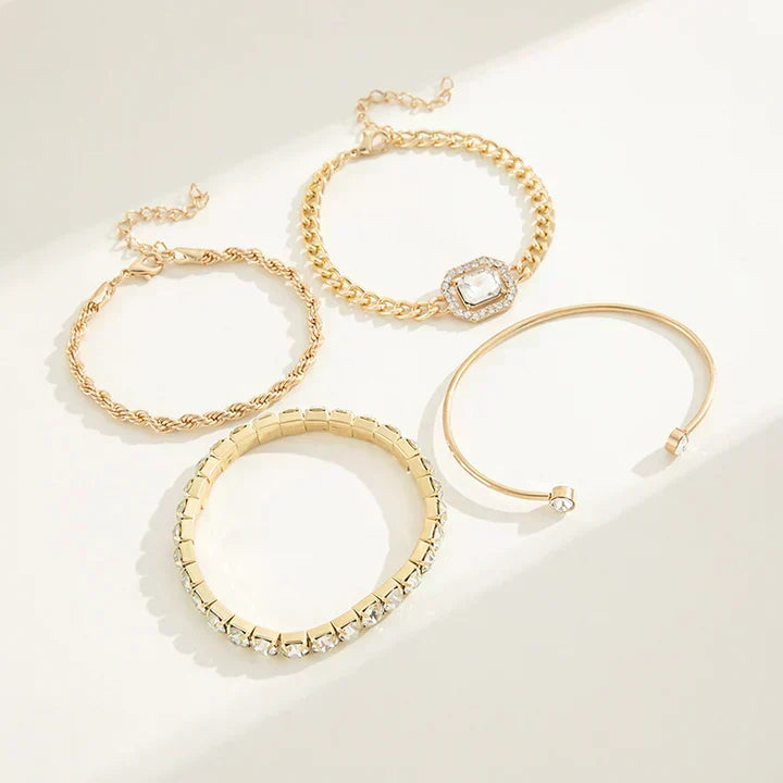 Yasmin Calvina Armband Set | Goud